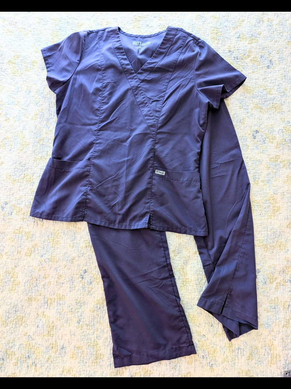 Grey's Anatomy Women's Scrub Set in Plum Purple